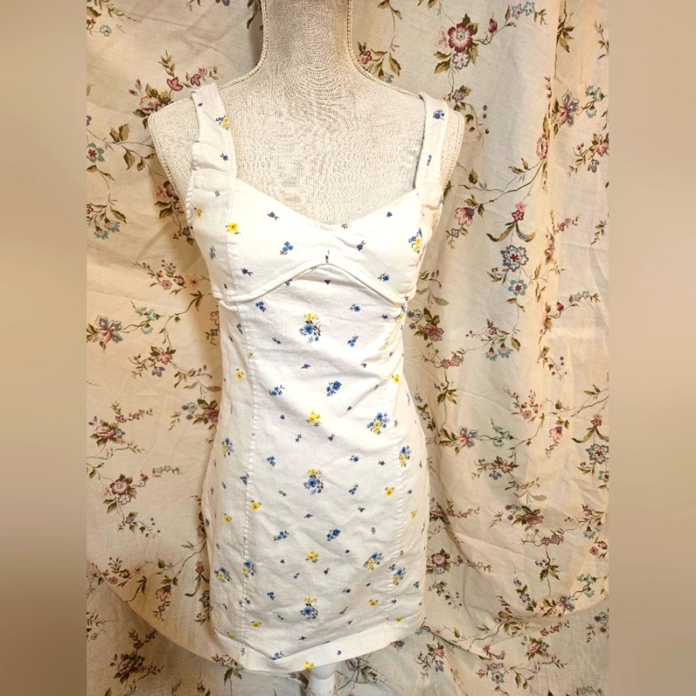 Mini Jean Flower Dress